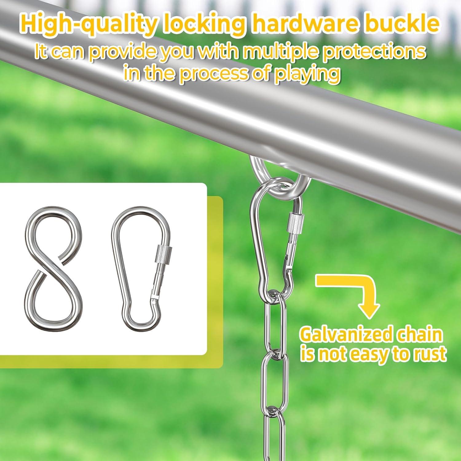 Asiento de Columpio para Niños AGPTEK Amarillo con Respaldo Alto