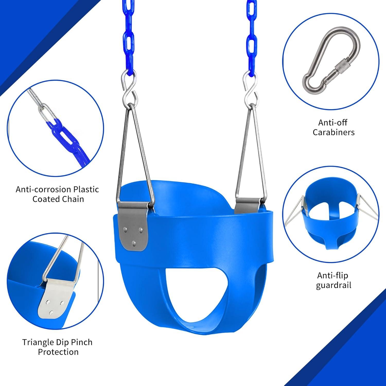 Columpio de Cubo para Niños Leikefitness Azul 2.9kg