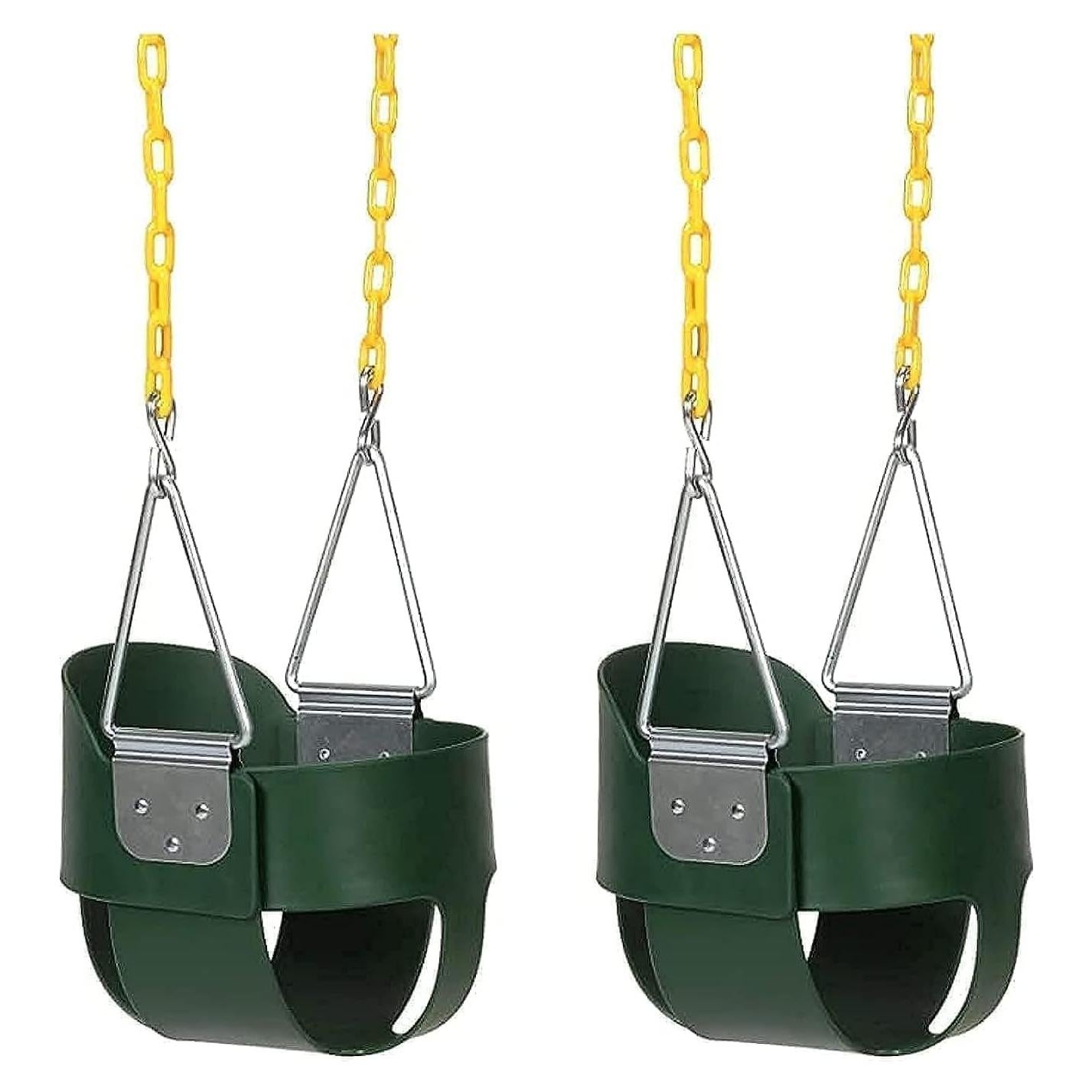Asiento de Columpio Cubo Completo Eastern Jungle Gym Verde Amarillo