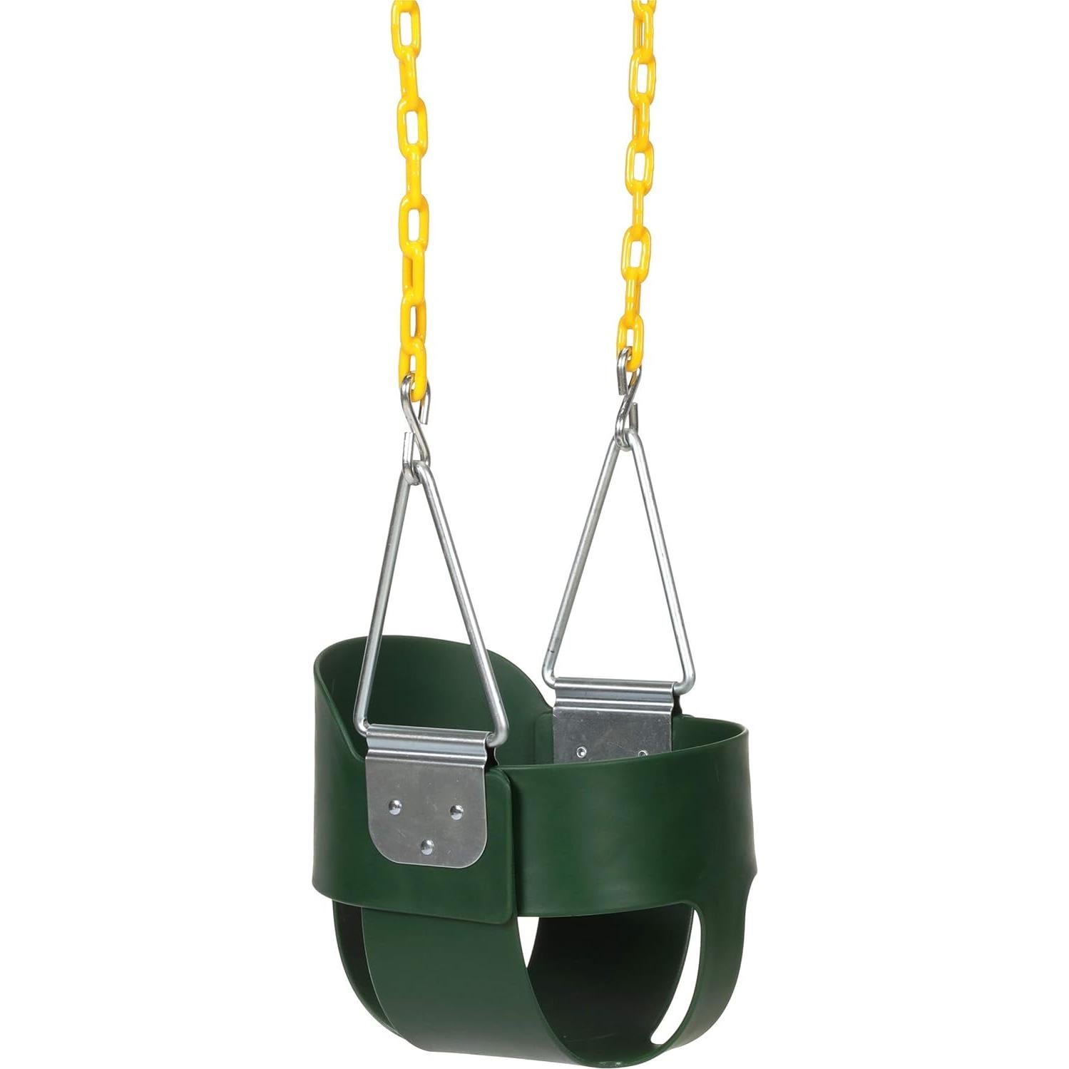 Asiento de Columpio Cubo Completo Eastern Jungle Gym Verde Amarillo
