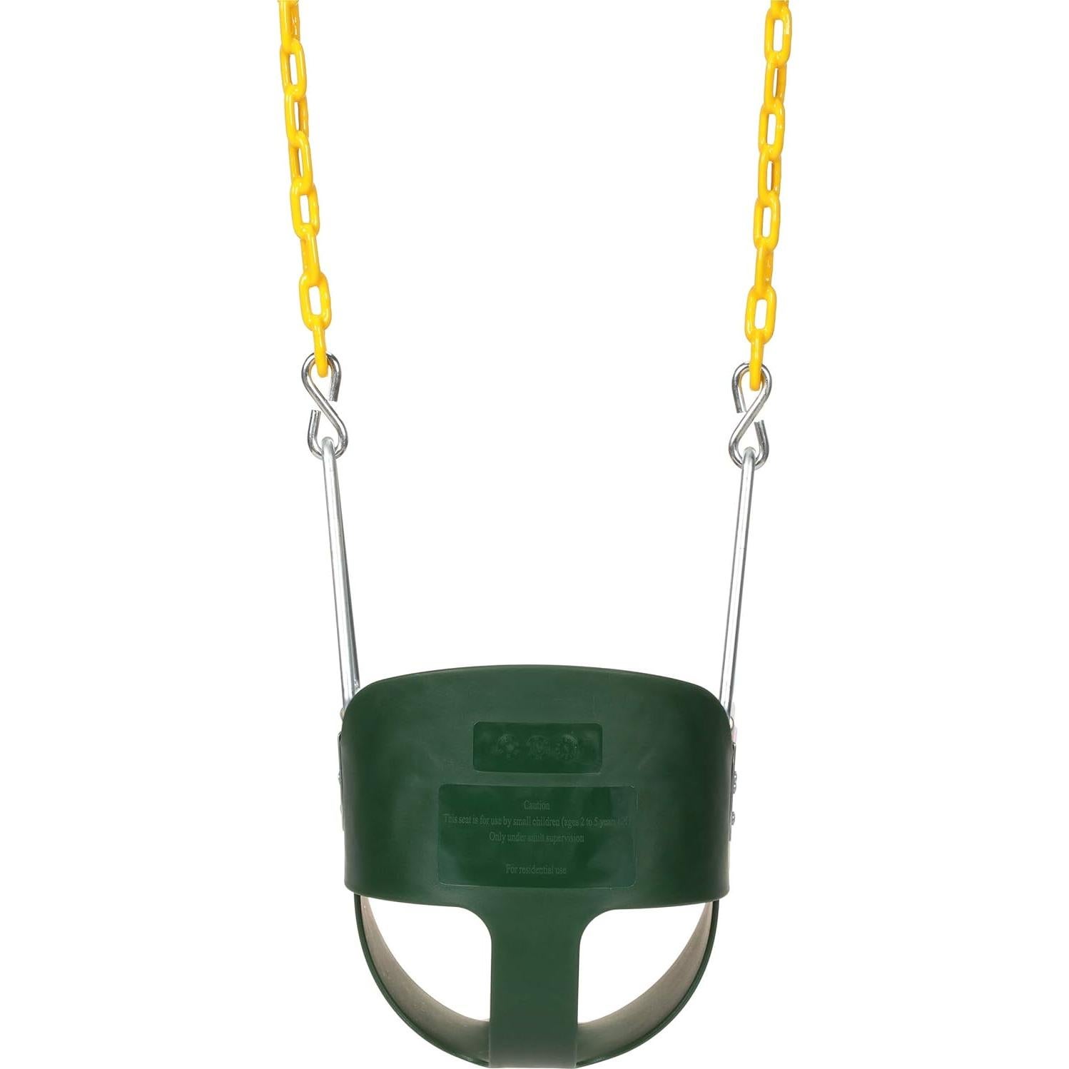 Asiento de Columpio Cubo Completo Eastern Jungle Gym Verde Amarillo