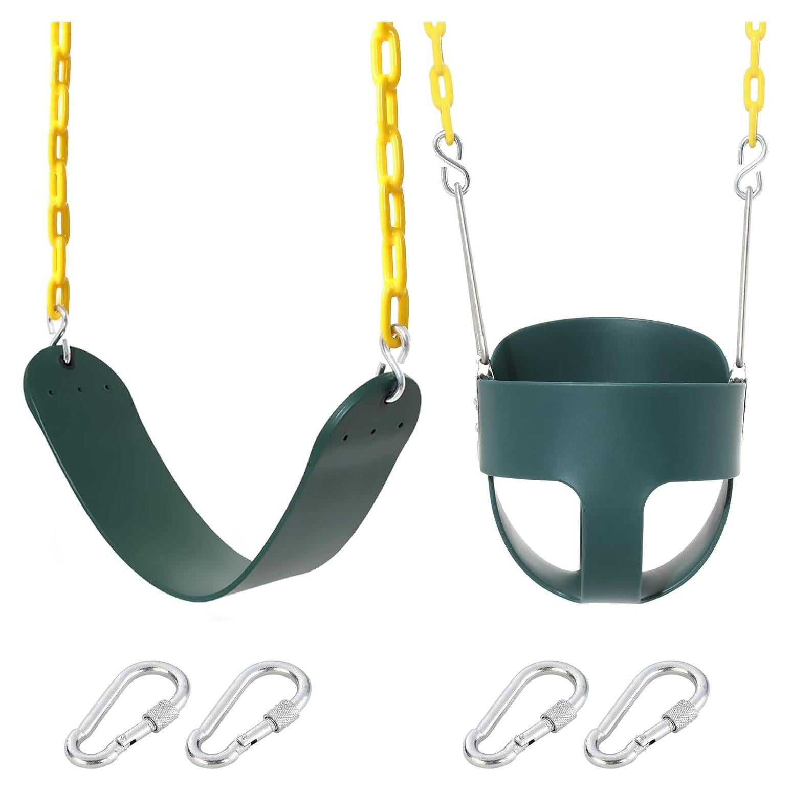 Asiento de columpio de cubo Take Me Away para niños - Verde