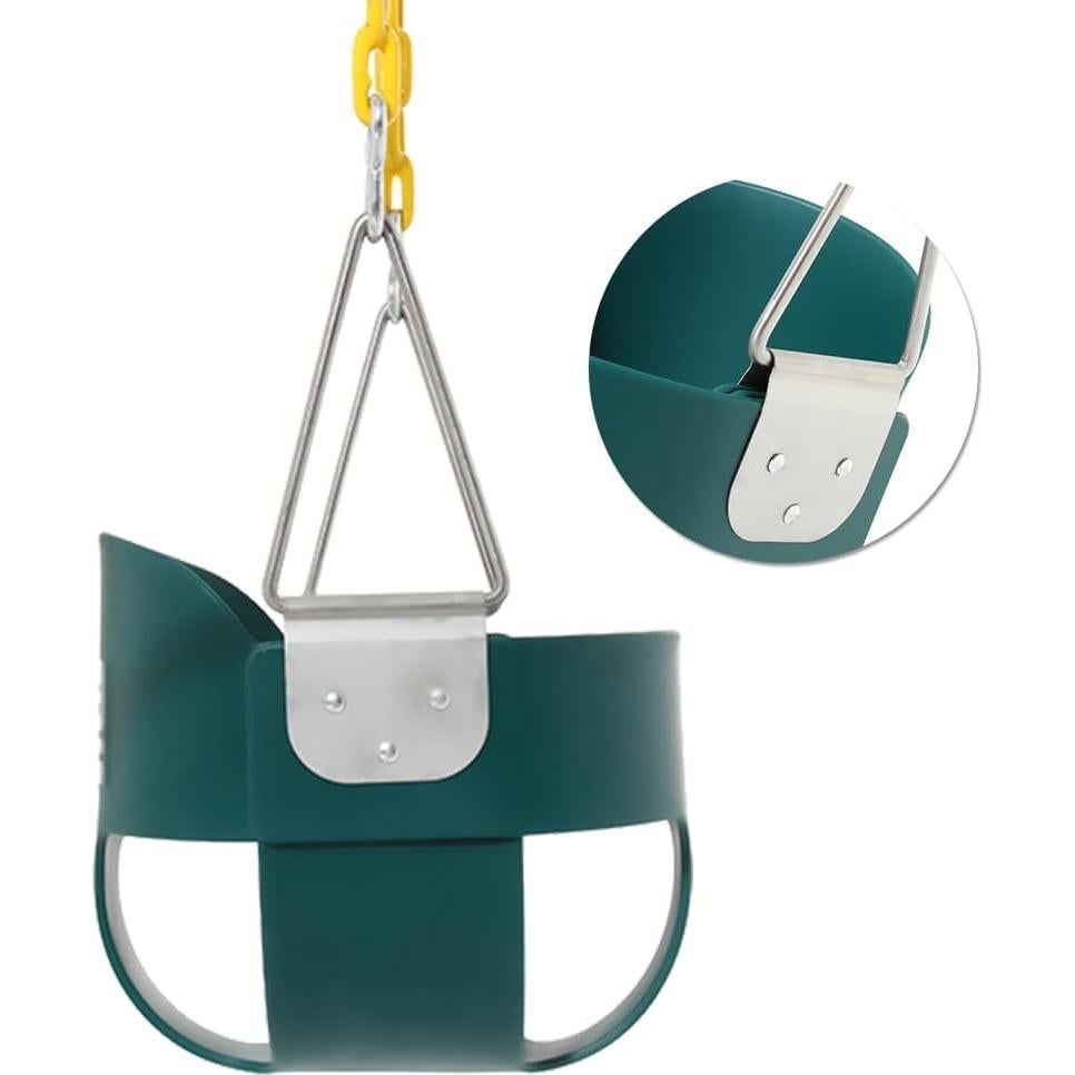 Asiento de columpio de cubo Take Me Away para niños - Verde