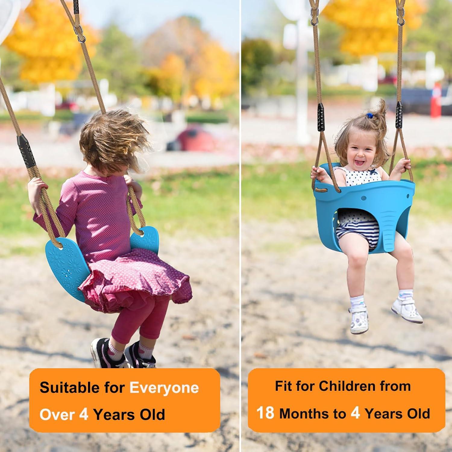 Juego de 2 Asientos de Columpio BeneLabel con Respaldo Alto