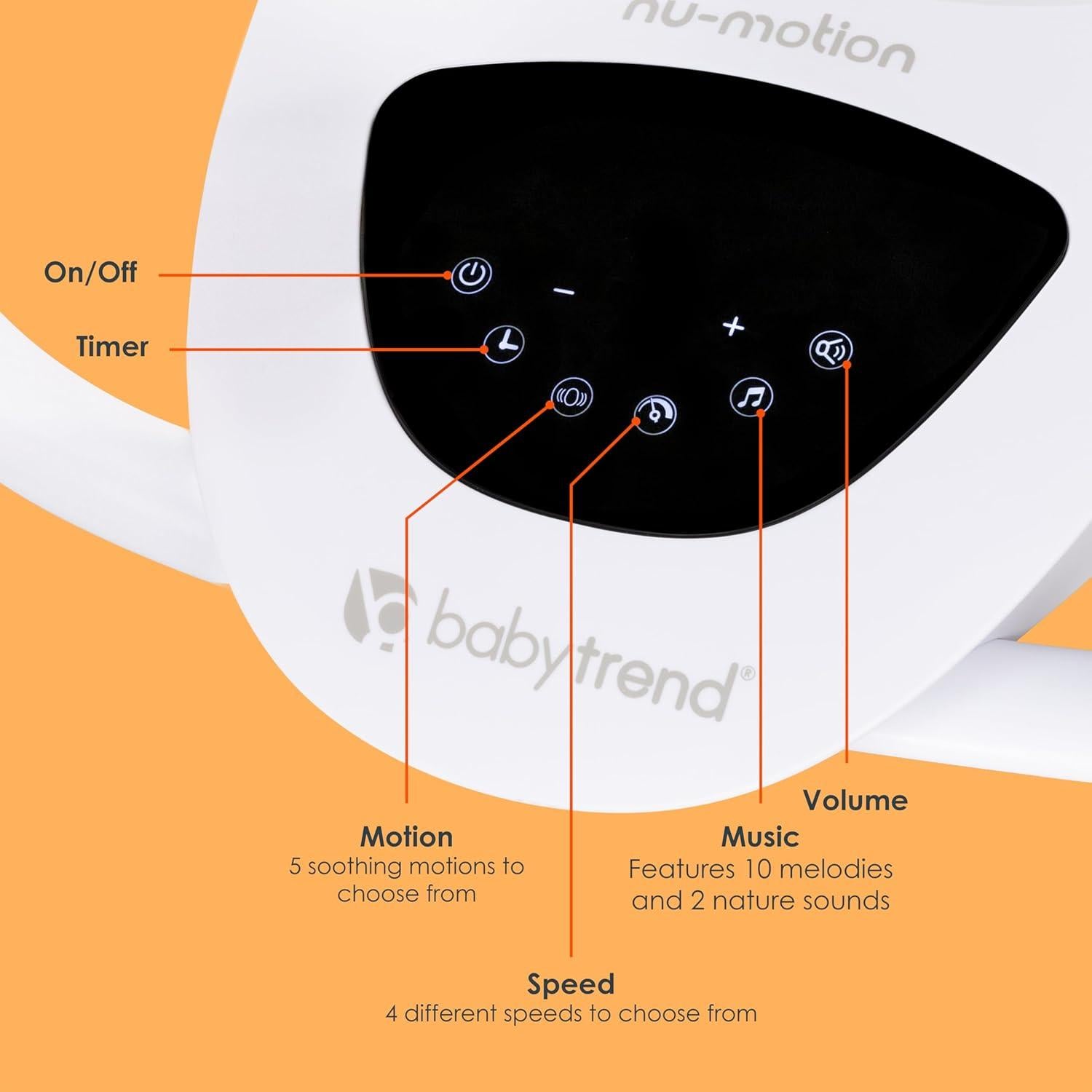 Columpio Baby Trend NuMotion Infinity 5 Modos Tan Dash