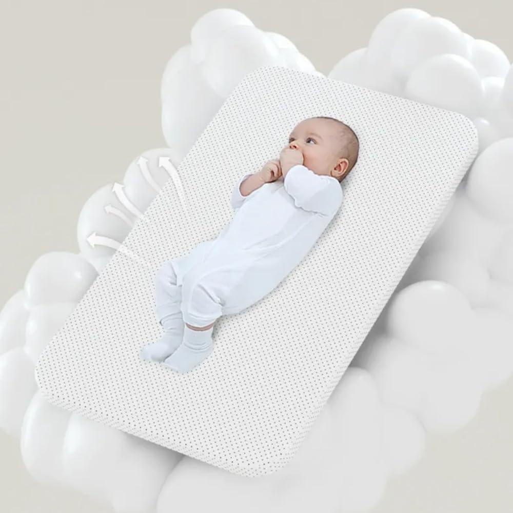 Cuna Lateral Ajustable Dziranam con Ruedas y Malla Transpirable