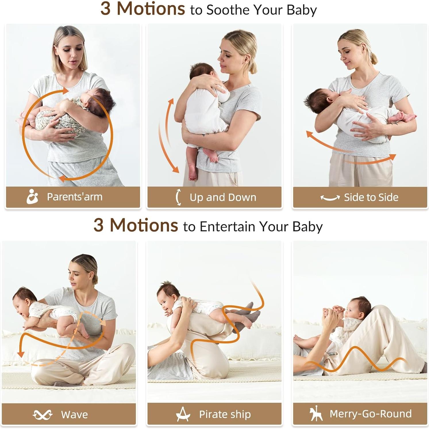 Columpio Eléctrico VaVaSoo para Bebés 5 Velocidades Gris