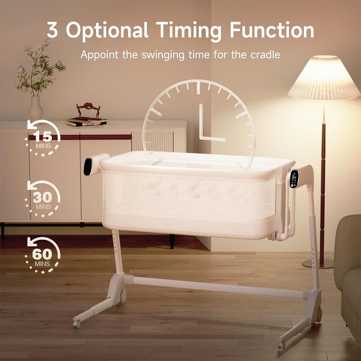 Cuna Inteligente Maydolly con Colchón y 7 Alturas Ajustables