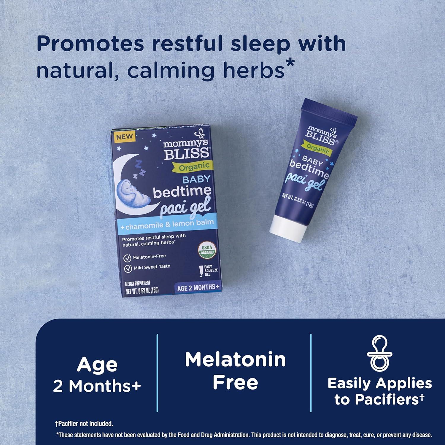 Gel Paci Orgánico para Bebés Mommy's Bliss 15.7 ml Sin Melatonina