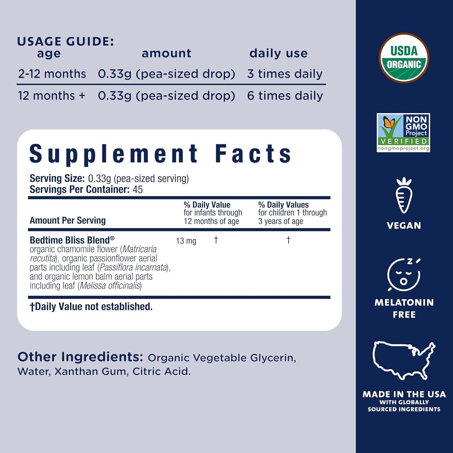 Gel Paci Orgánico para Bebés Mommy's Bliss 15.7 ml Sin Melatonina