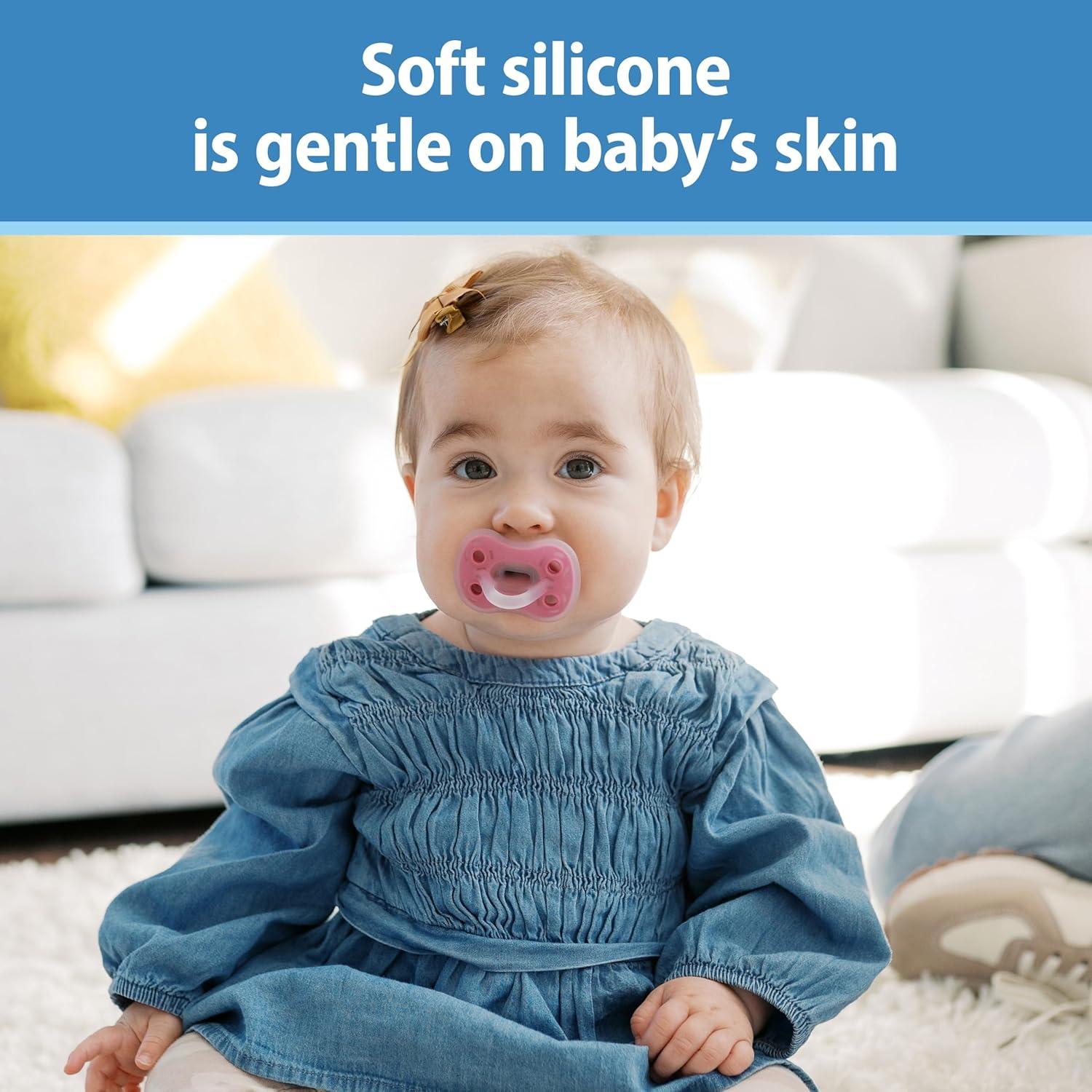 Chupete de Silicona Dr. Brown's Advantage 6-18m Paquete de 3