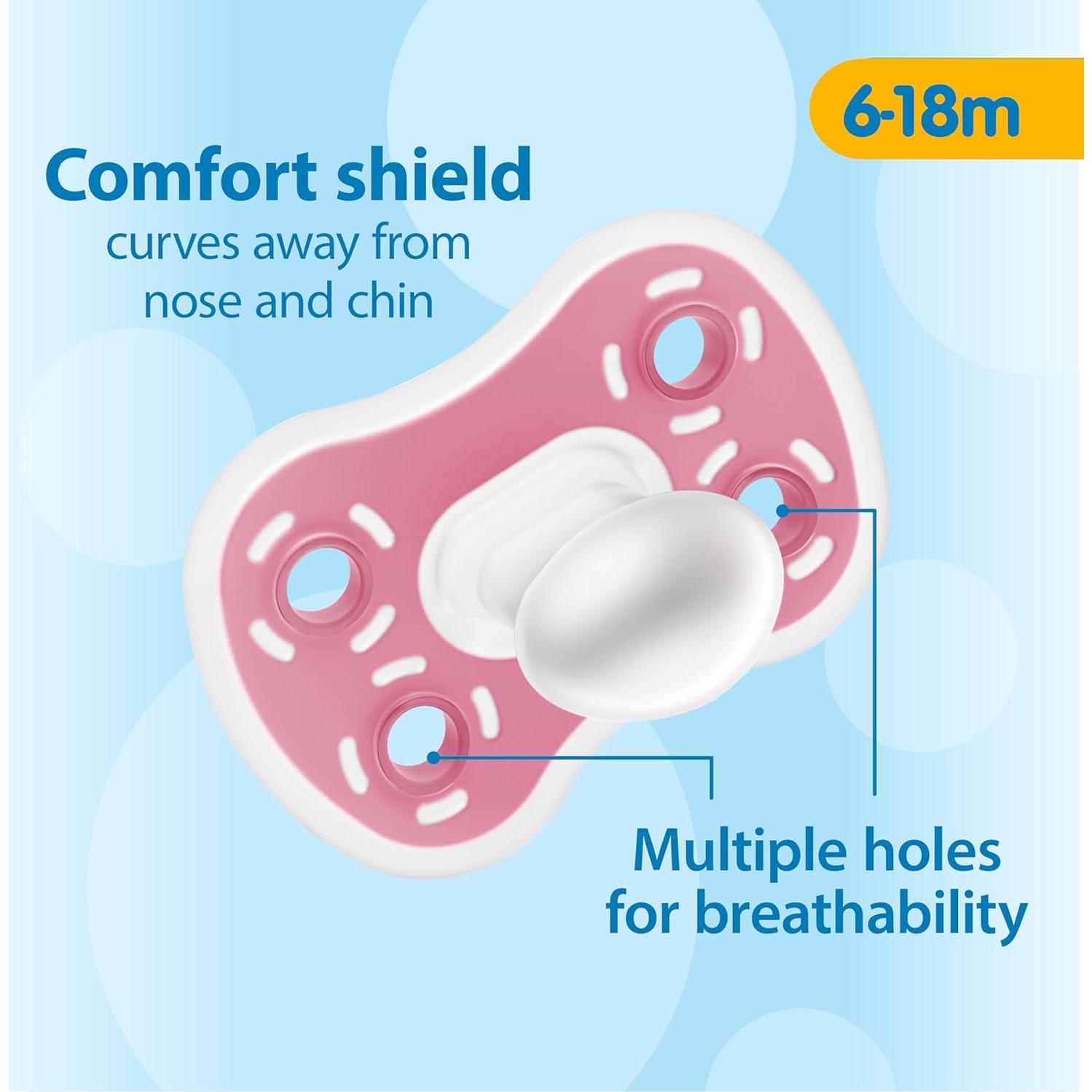 Chupete de Silicona Dr. Brown's Advantage 6-18m Paquete de 3