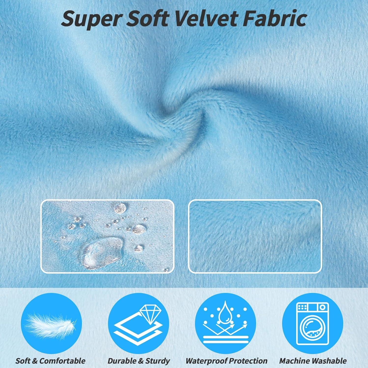 Cama de avión portátil AWAHITAWA para niños - Azul, 80x45 cm