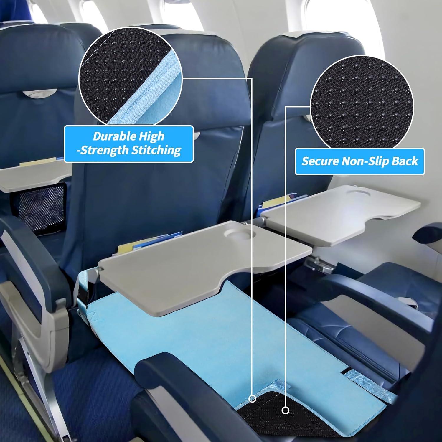 Cama de avión portátil AWAHITAWA para niños - Azul, 80x45 cm