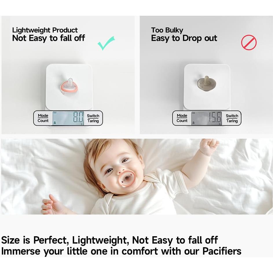 Chupete de Silicona Garkoko para Bebés 1-6 Meses Sin BPA