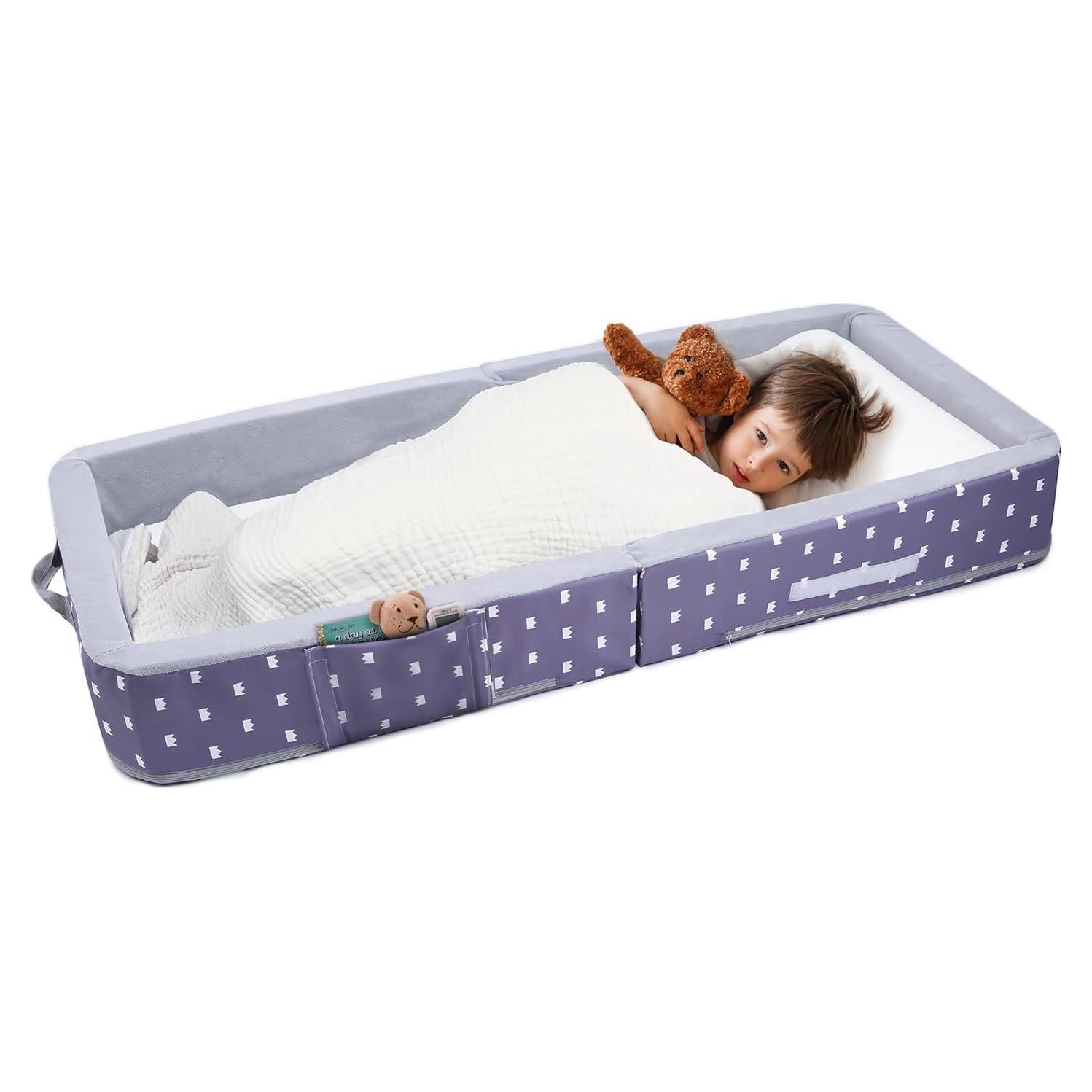 Cama Plegable para Niños Mooedcoe 137x63 cm Gris