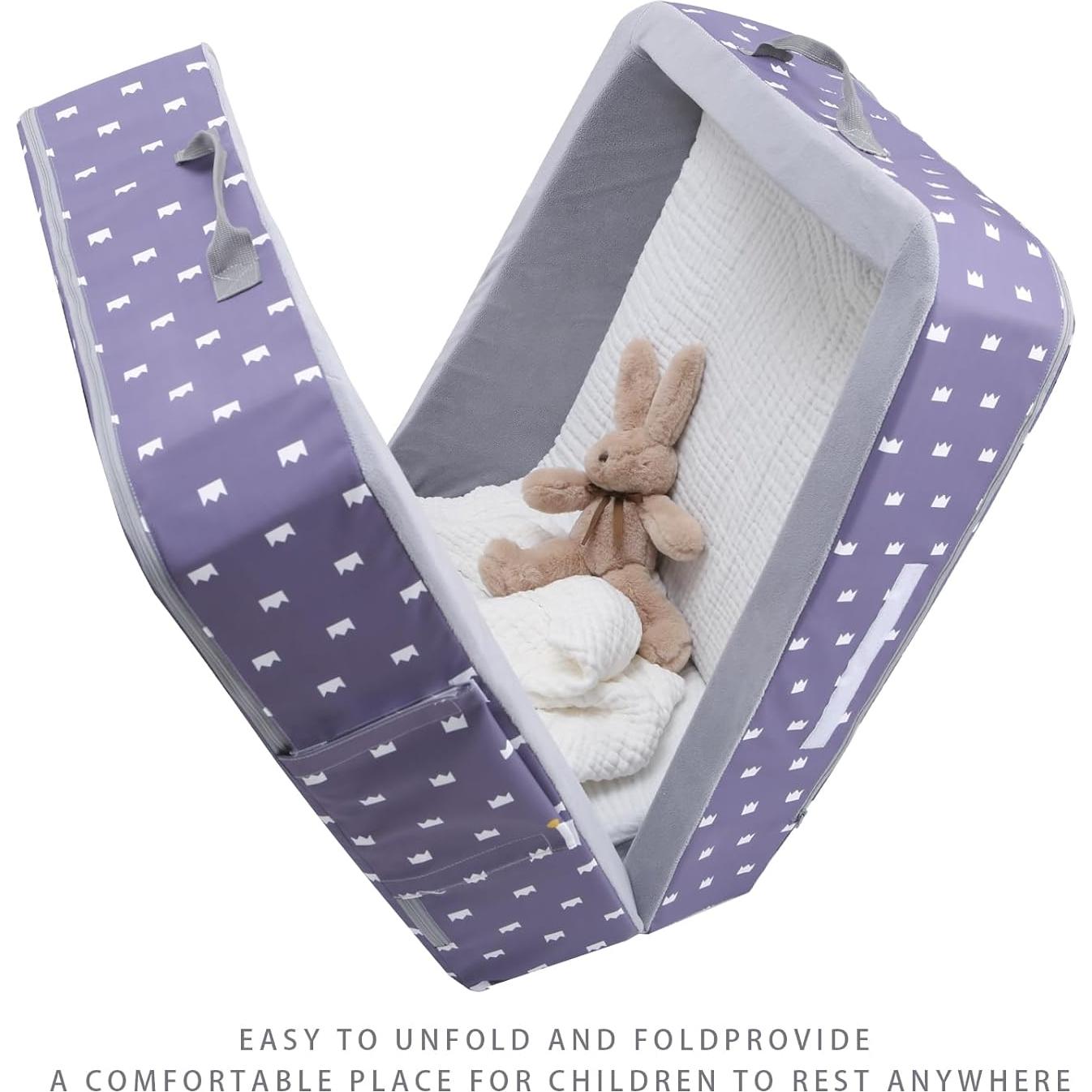 Cama Plegable para Niños Mooedcoe 137x63 cm Gris