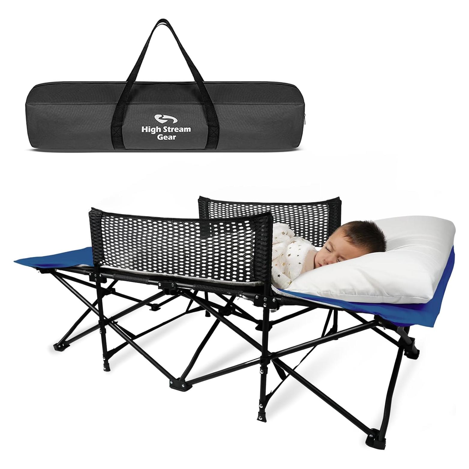 Cama Plegable para Niños High Stream Gear Azul 142x64 cm