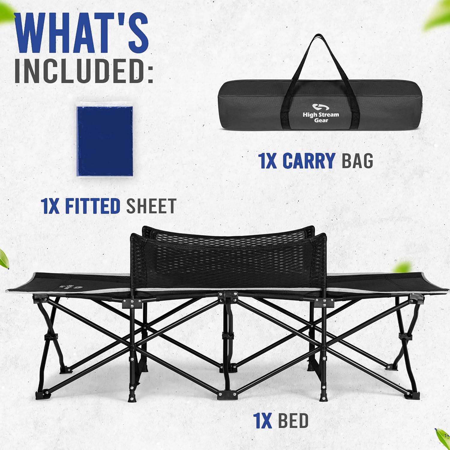 Cama Plegable para Niños High Stream Gear Azul 142x64 cm