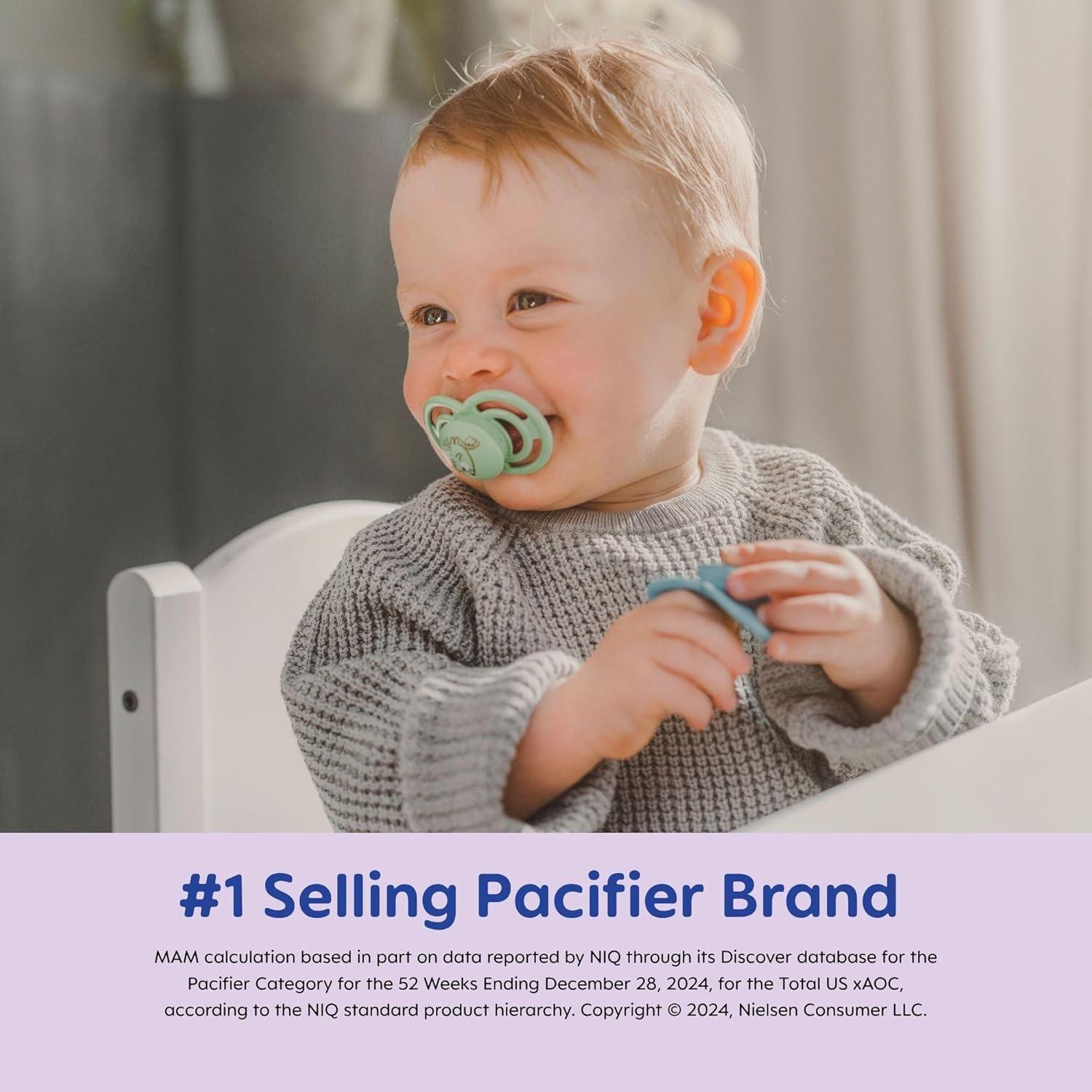 Chupete MAM Perfecto de Noche 0-6 Meses, Brilla en Oscuridad, 2 Unidades