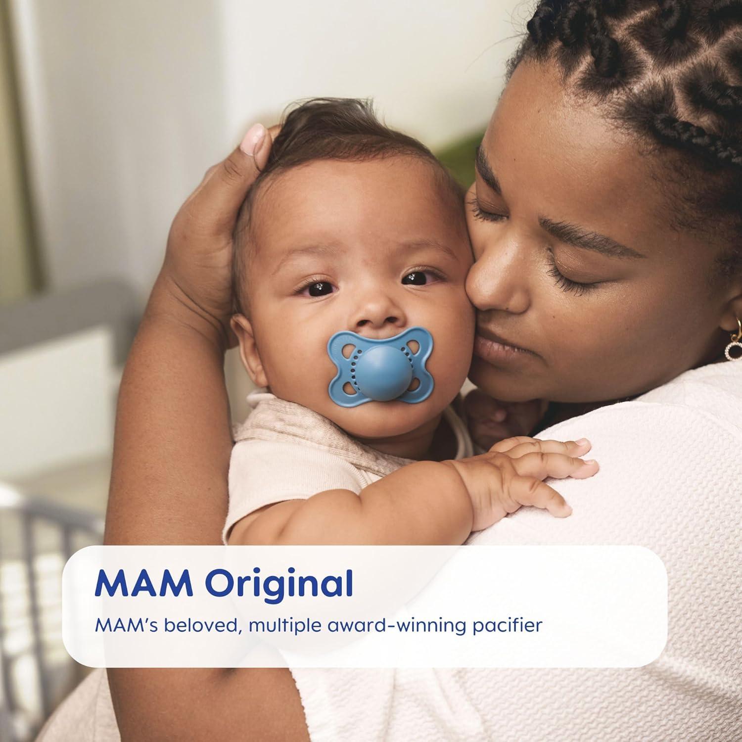 Chupetes MAM 3 Piezas 0-6 Meses Rosa/Azul, Silicona