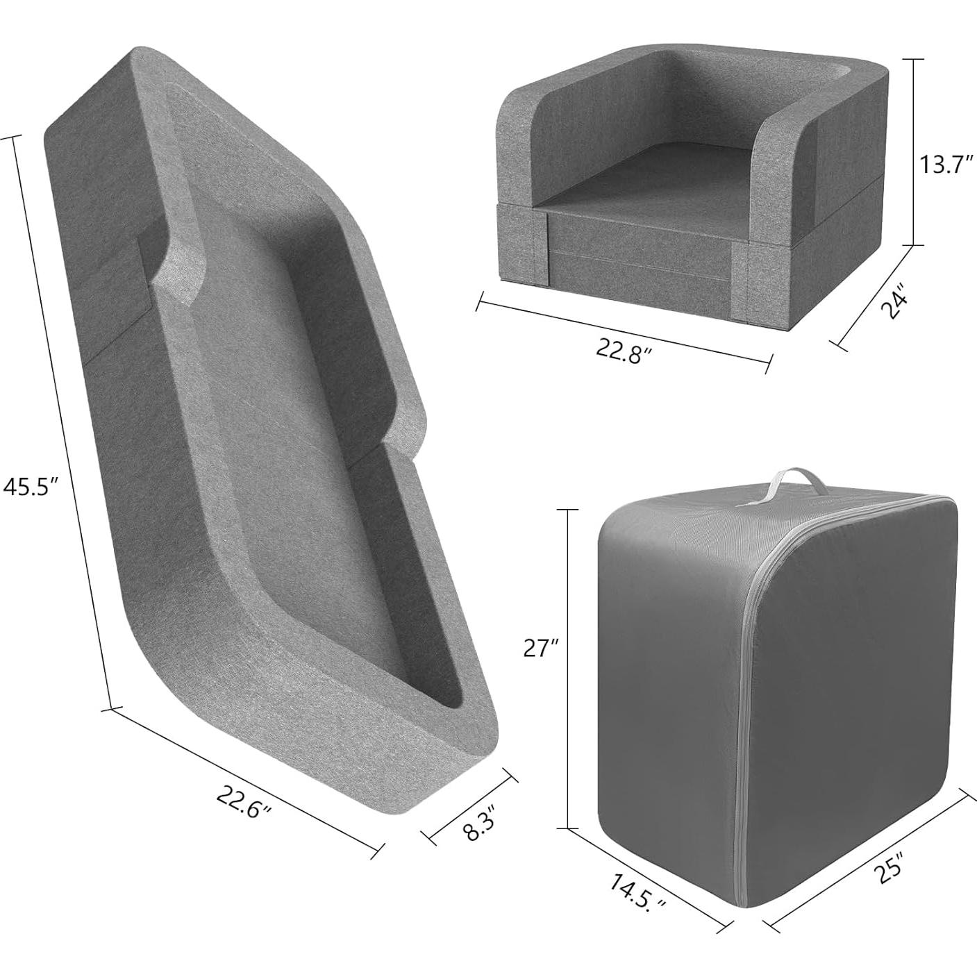 Cama de Viaje para Niños Derson 2 en 1 Plegable Gris