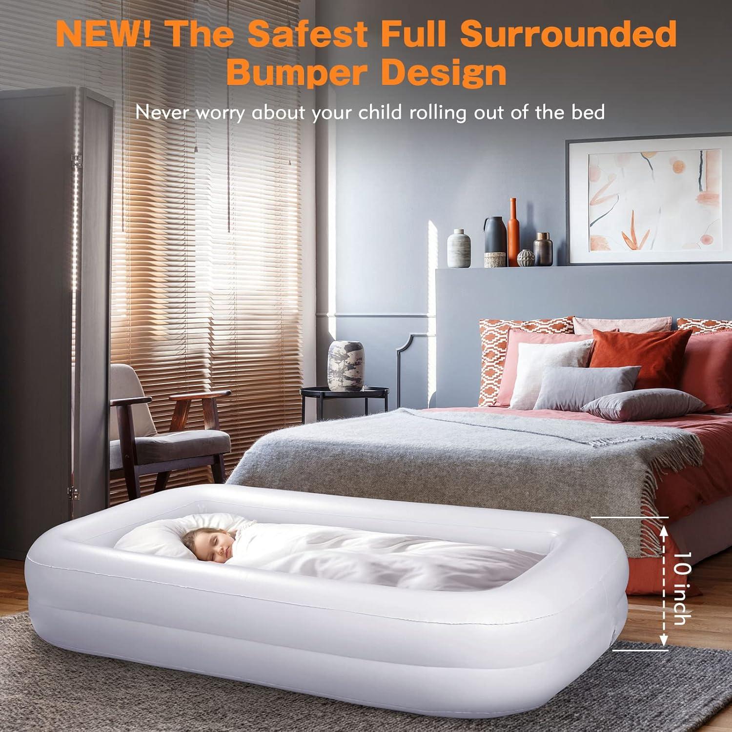 Cama Inflable de Viaje para Niños USHMA con Barandillas