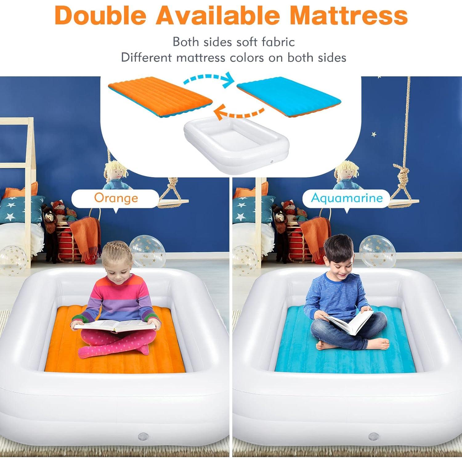 Cama Inflable de Viaje para Niños USHMA con Barandillas