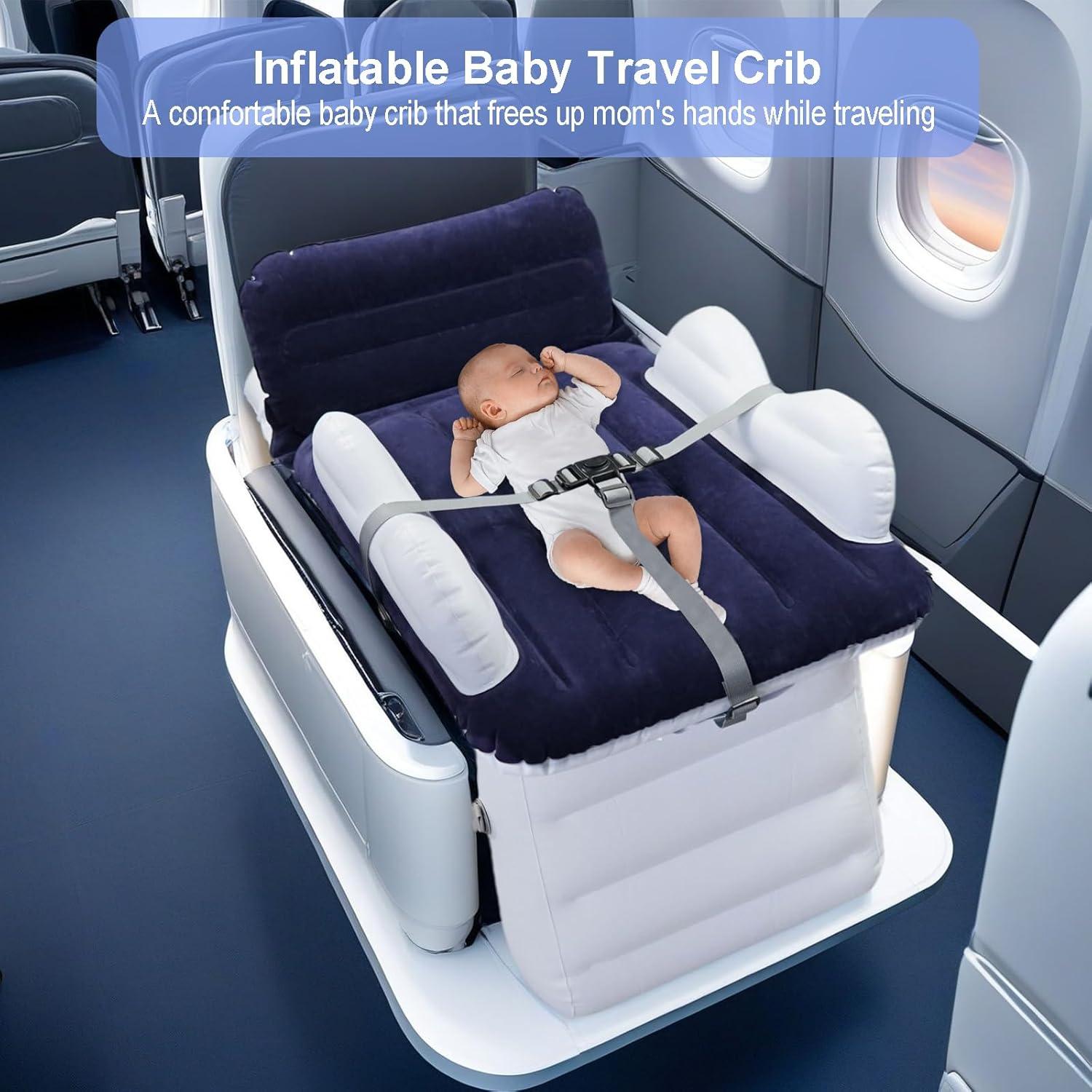 Cama de viaje inflable Sunlisky para niños - Azul oscuro