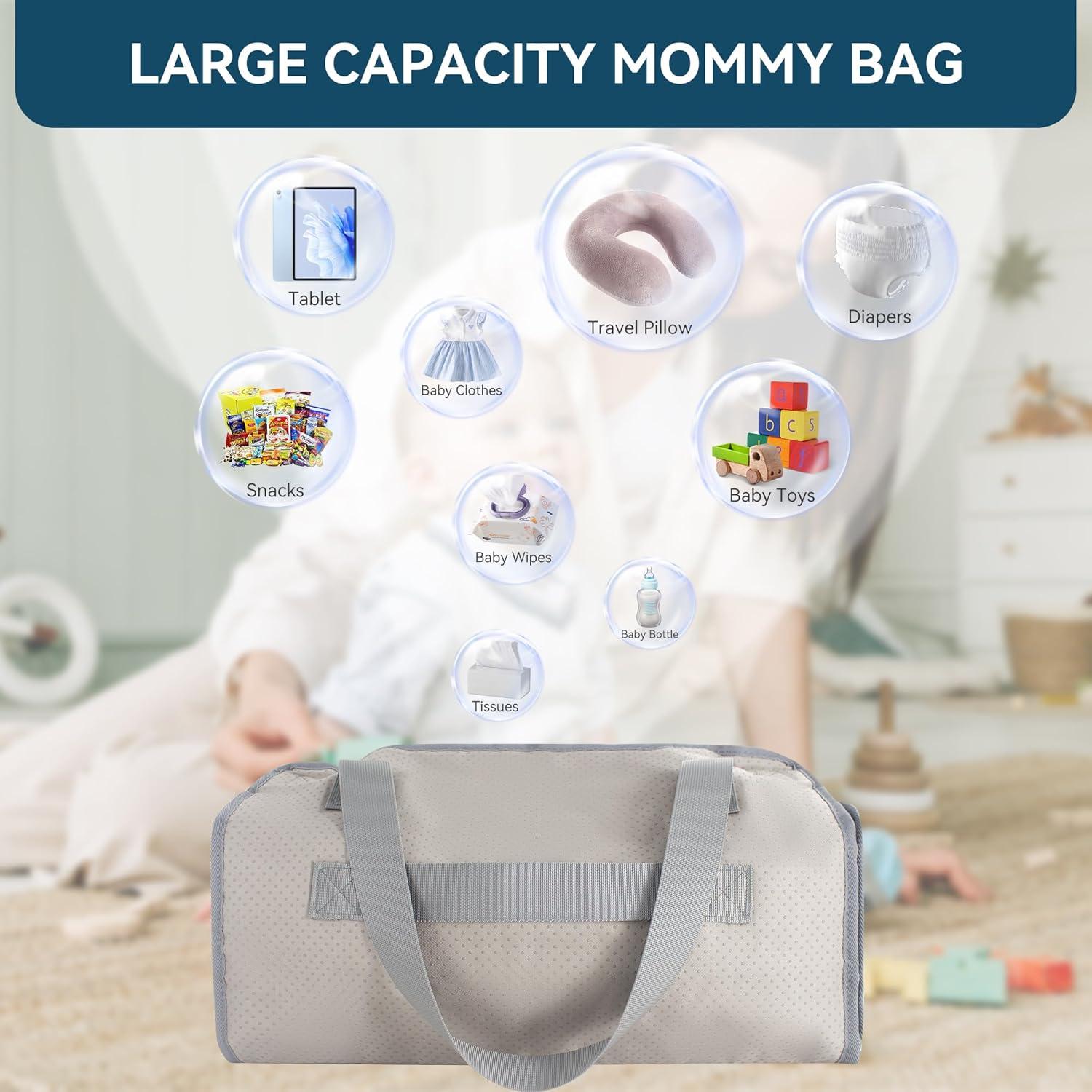 Cama de avión portátil para niños ZYYCD 2 en 1 - Gris