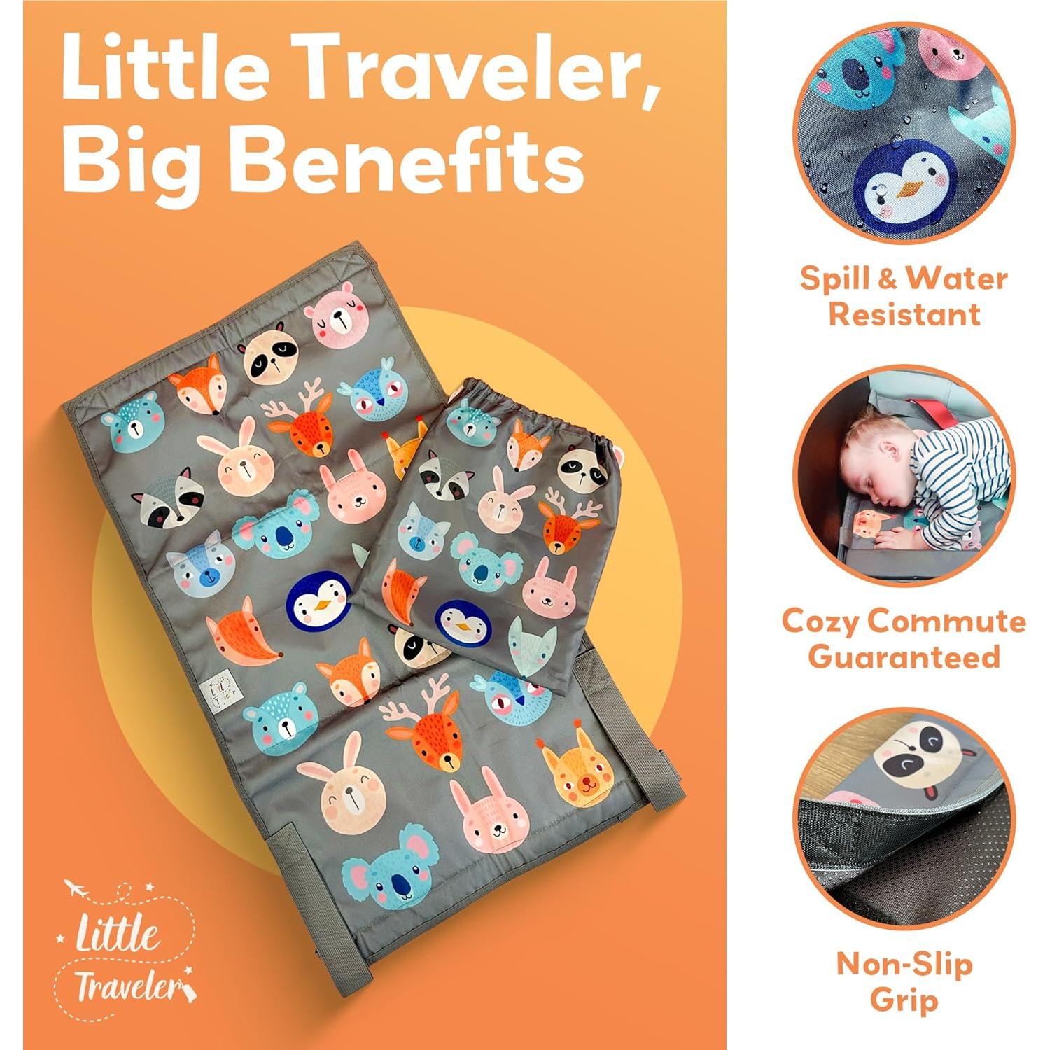 Cama de avión para niños Little Traveler - Gris, 1-4 años