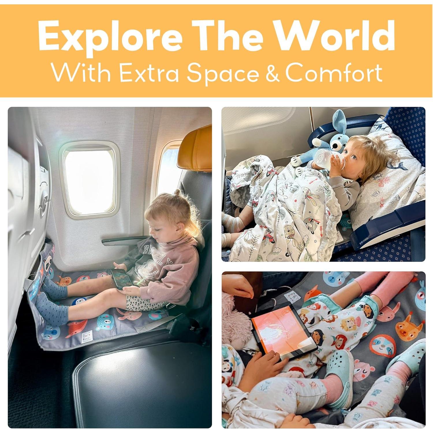 Cama de avión para niños Little Traveler - Gris, 1-4 años