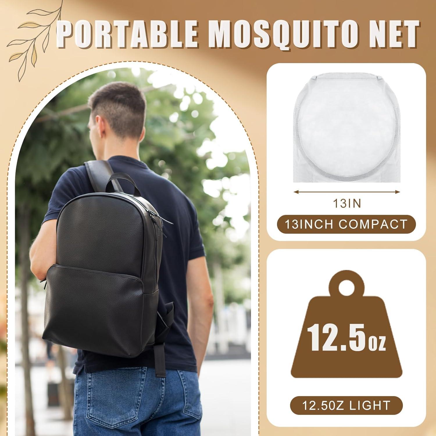 2 Redes Mosquiteras Plegables Pop Up para Cama Camping 199x80 cm