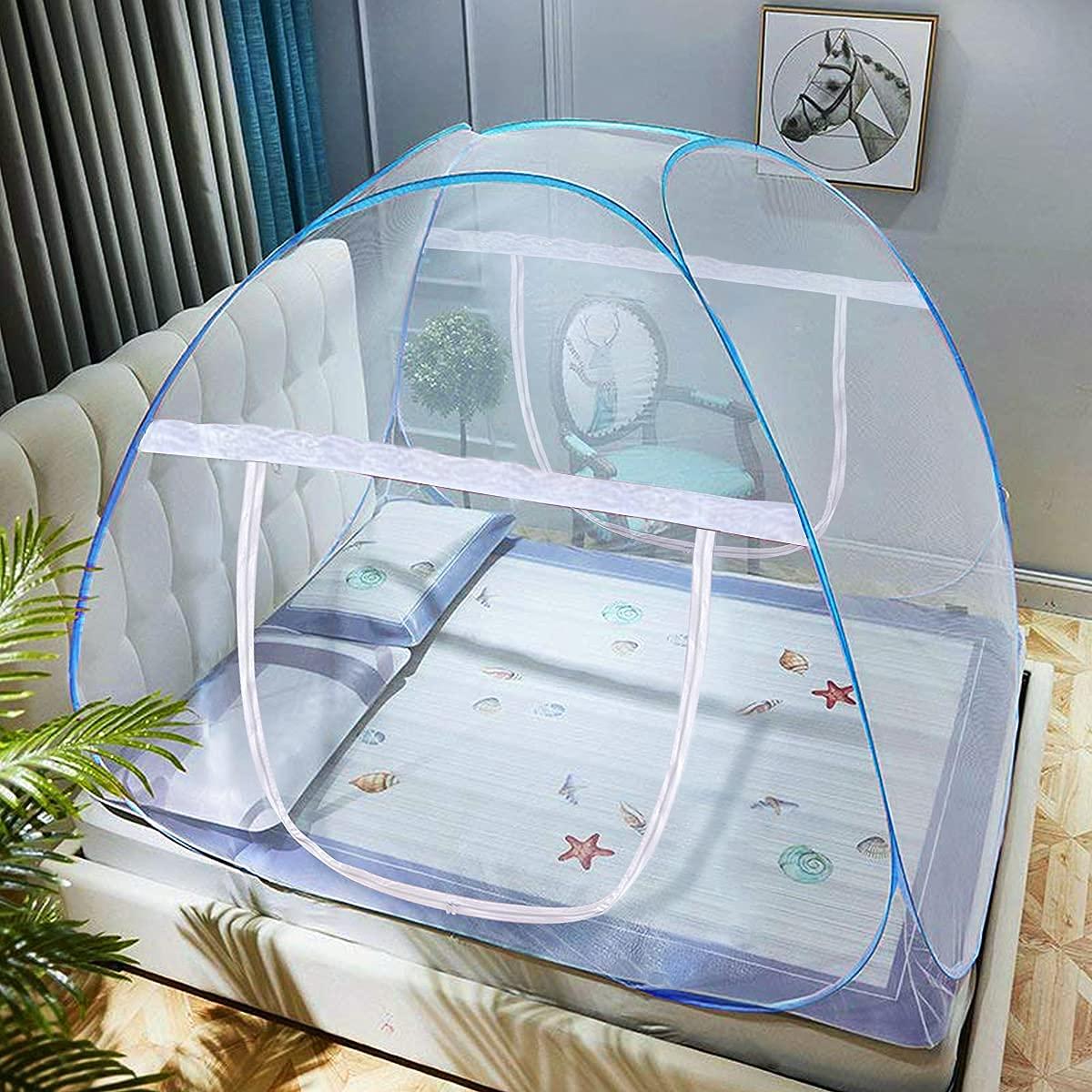 Tienda de Mosquito Pop-Up AMMER 200x180x150 cm Plegable Azul
