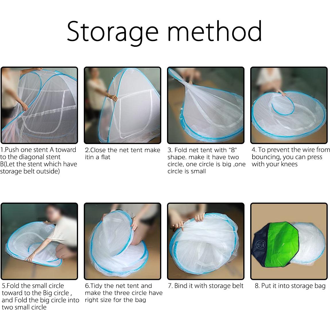 Tienda de Mosquito Pop-Up AMMER 200x180x150 cm Plegable Azul