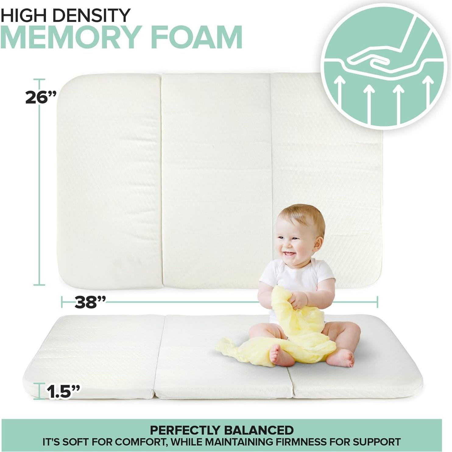 Colchón Plegable para Cuna de Viaje Stock Your Home 96.5x66cm