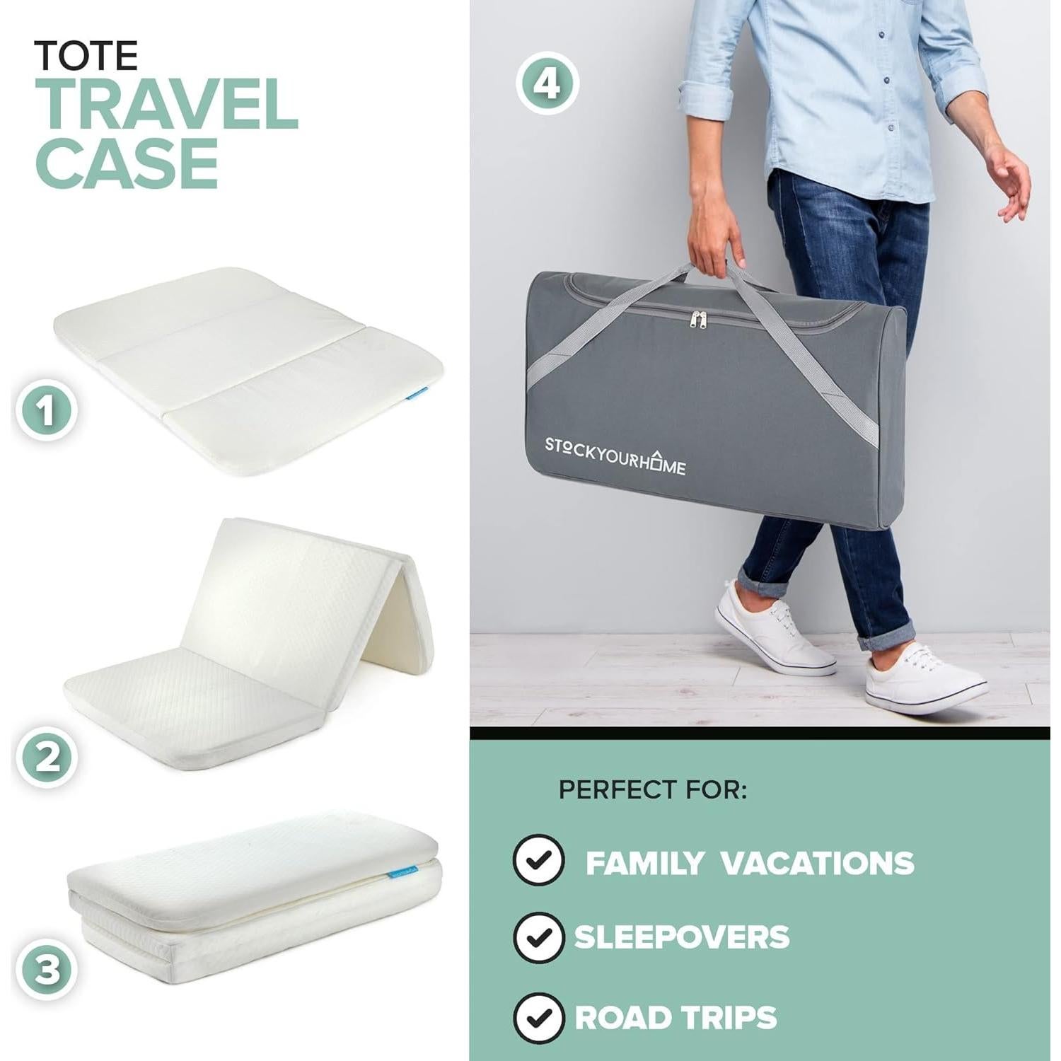 Colchón Plegable para Cuna de Viaje Stock Your Home 96.5x66cm