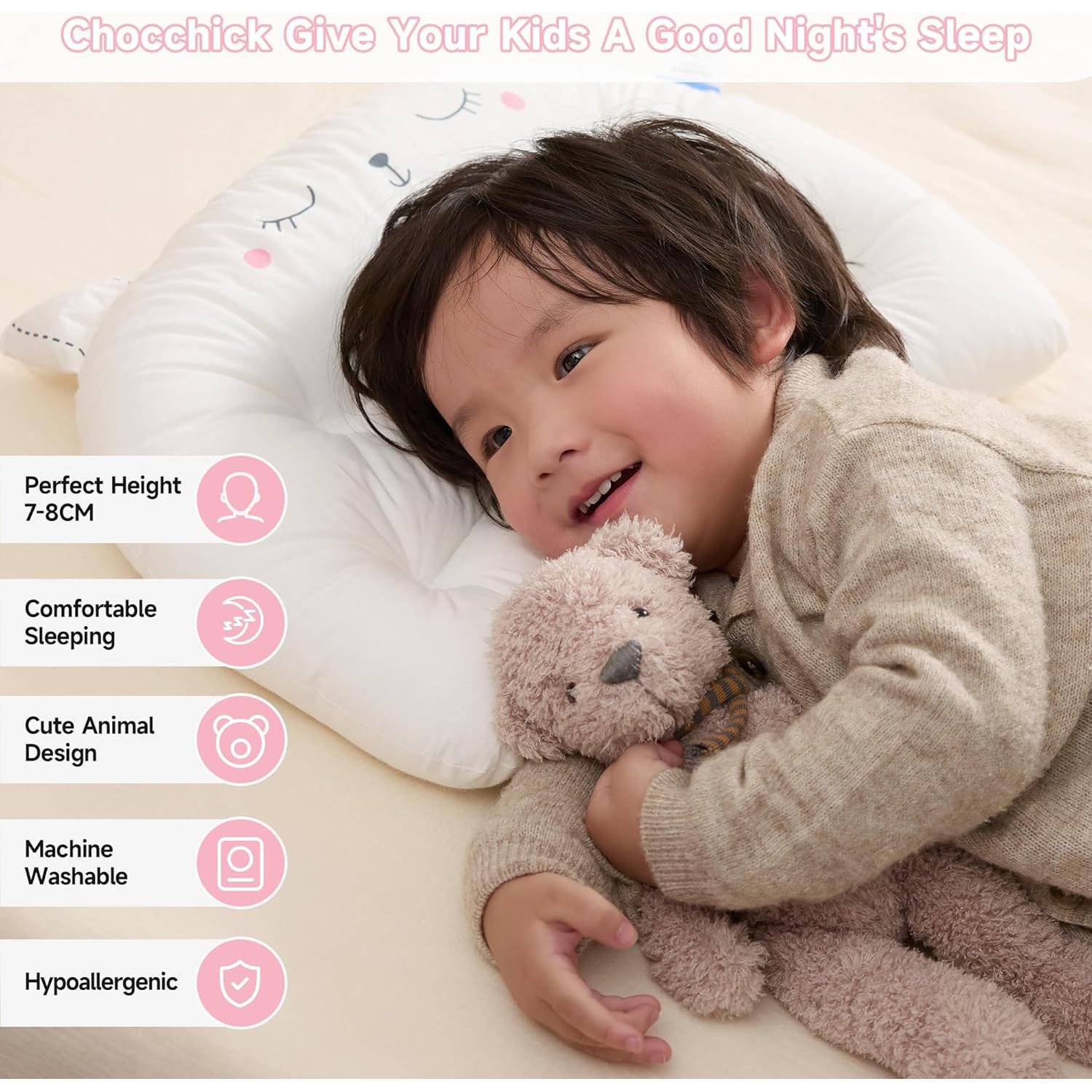 Almohada Infantil Choc Chick Gato 50.8x35.6 cm Hipoalergénica