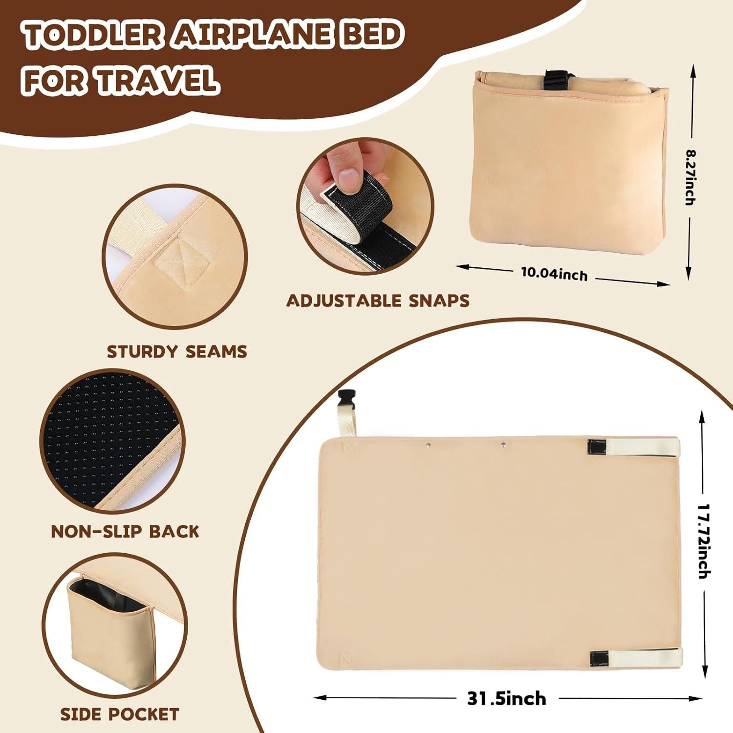 Cama de avión para niños Trekbabe con manta desmontable 80x45cm