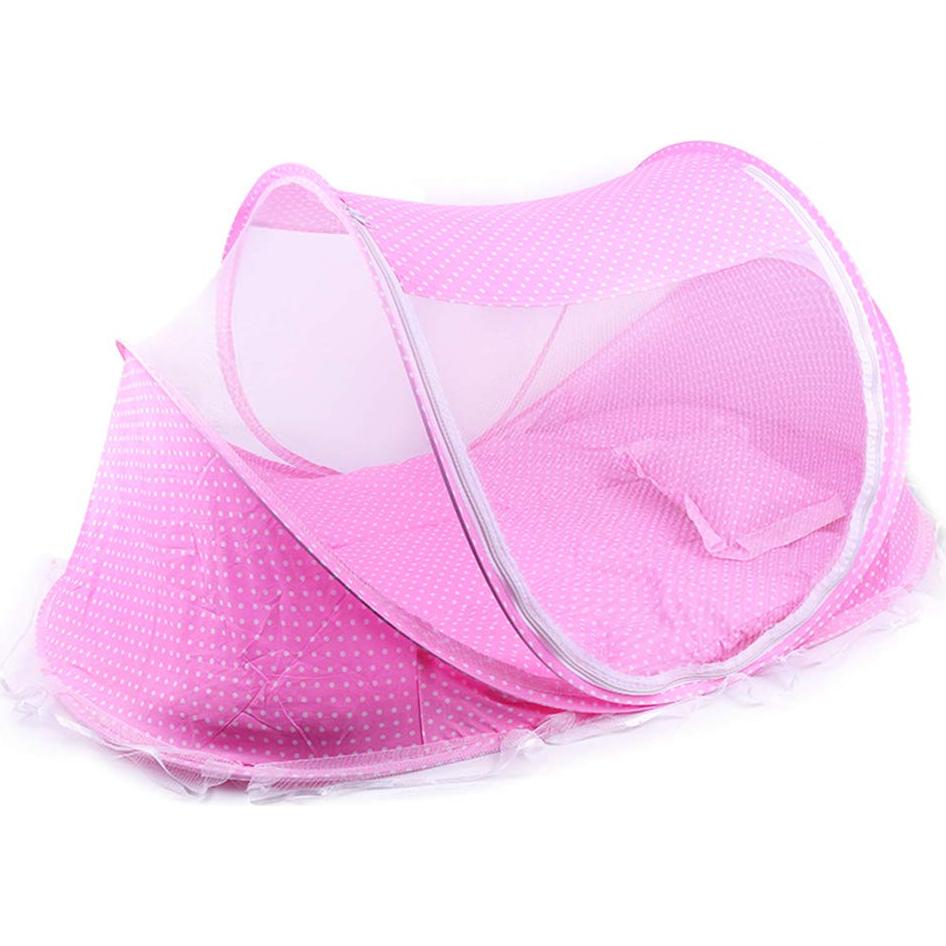 Cama portátil plegable para bebés Fafeicy 110x60 cm rosa