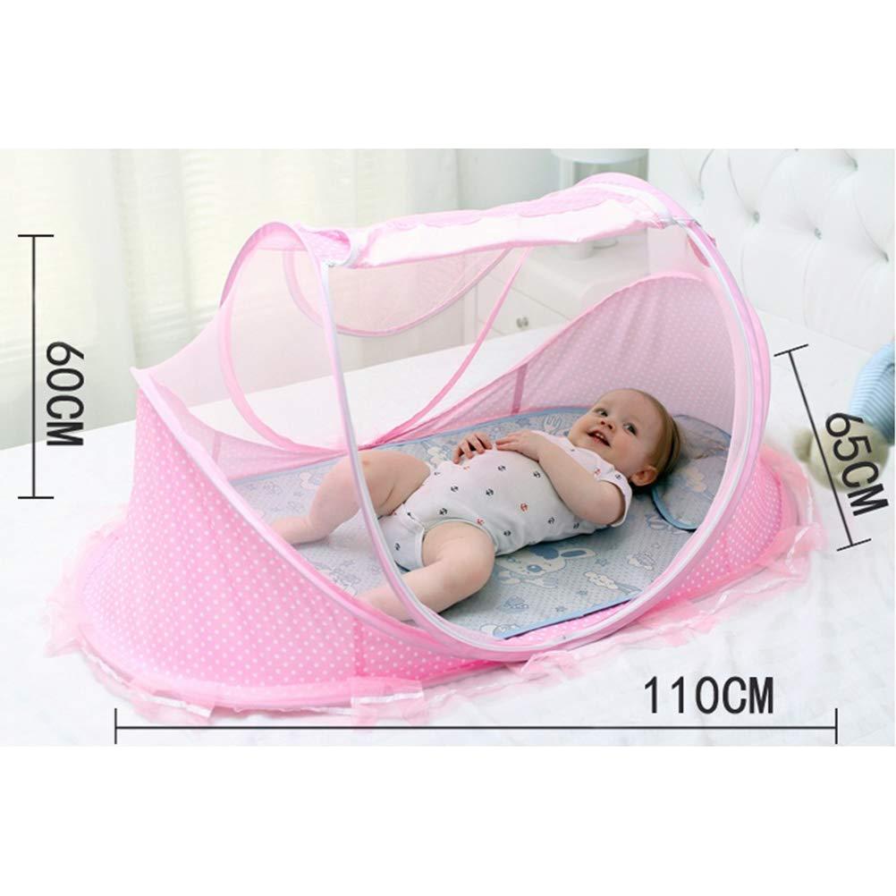 Cama portátil plegable para bebés Fafeicy 110x60 cm rosa