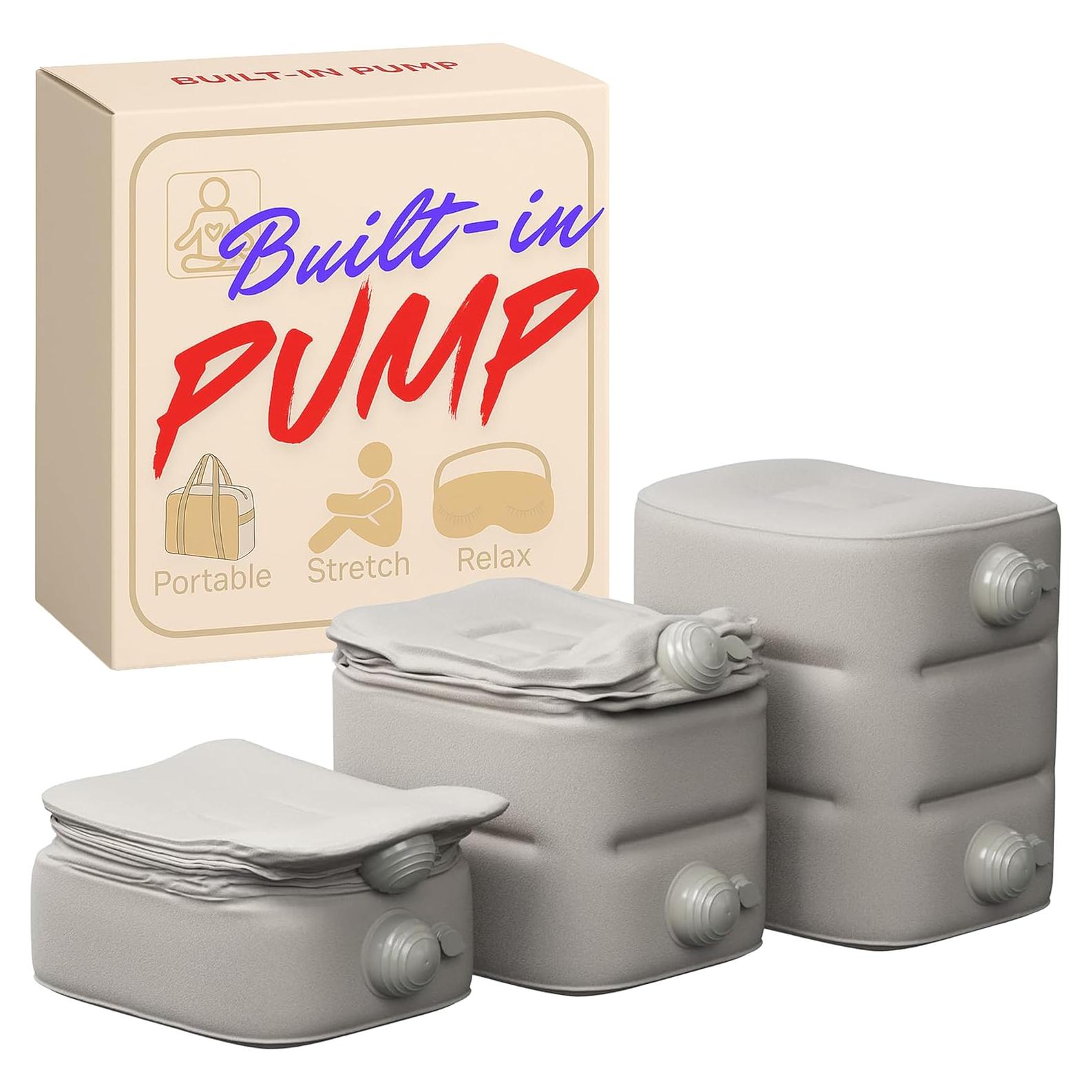 Descanso de pies inflable Aestoria para avión y niños - Gris