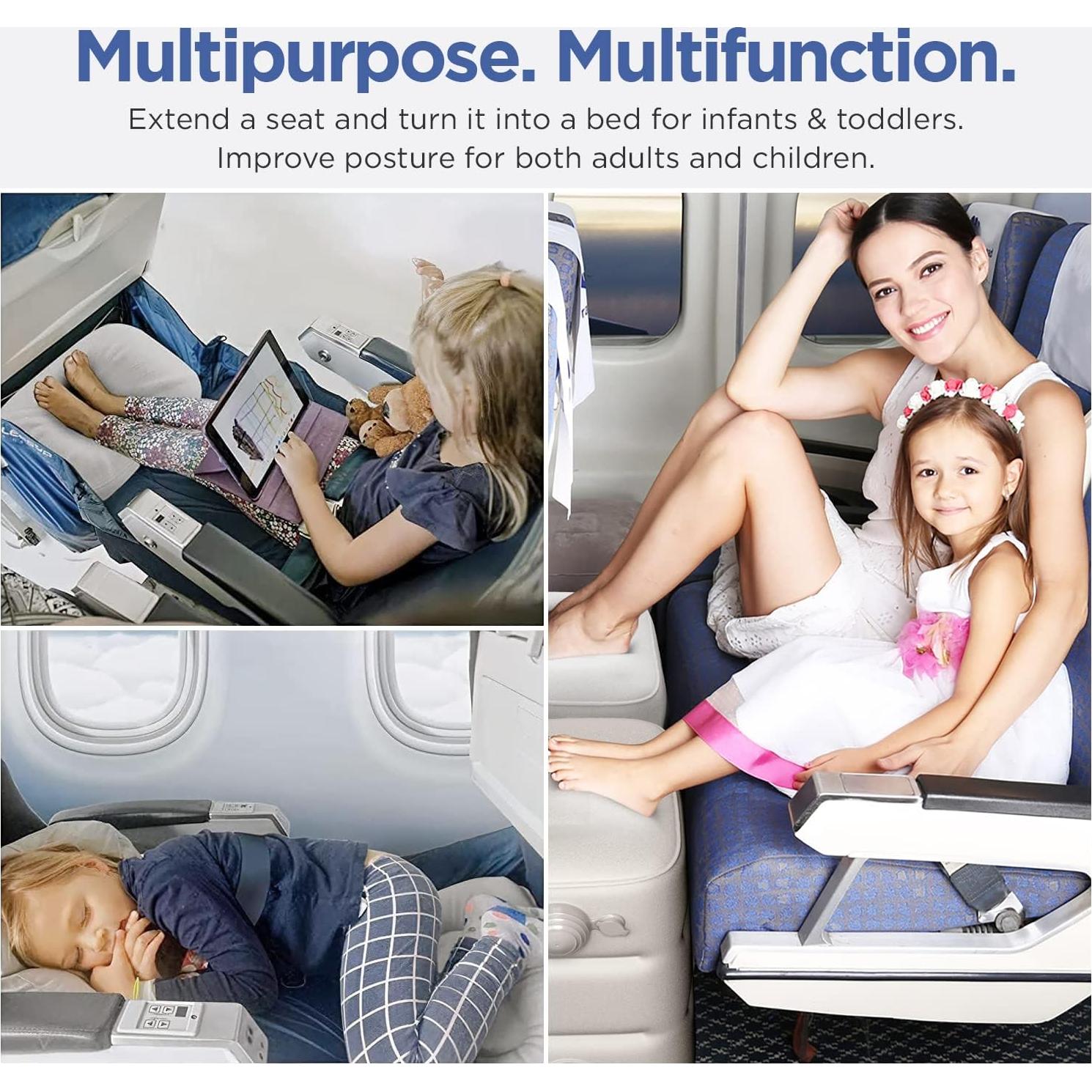 Descanso de pies inflable Aestoria para avión y niños - Gris