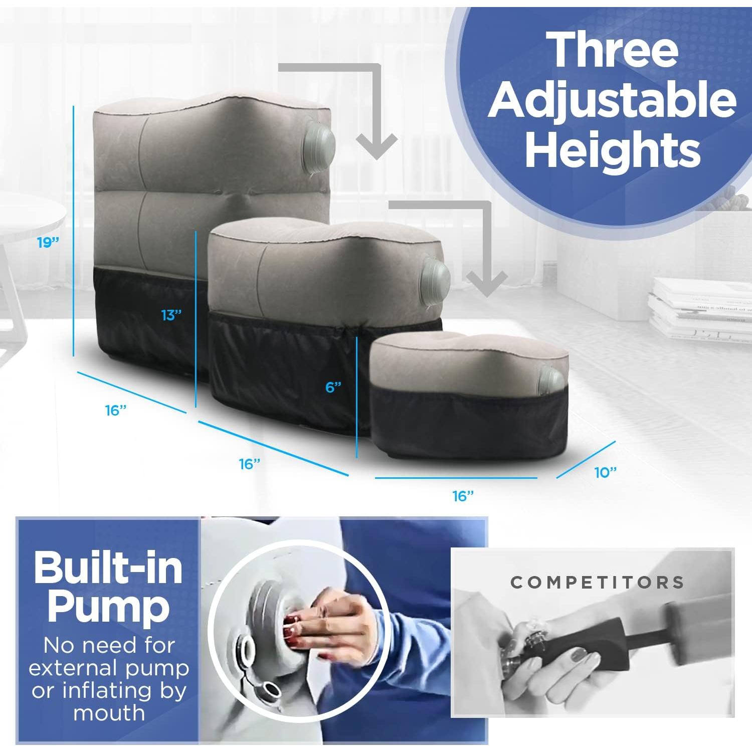 Descanso de pies inflable Aestoria para avión y niños - Gris