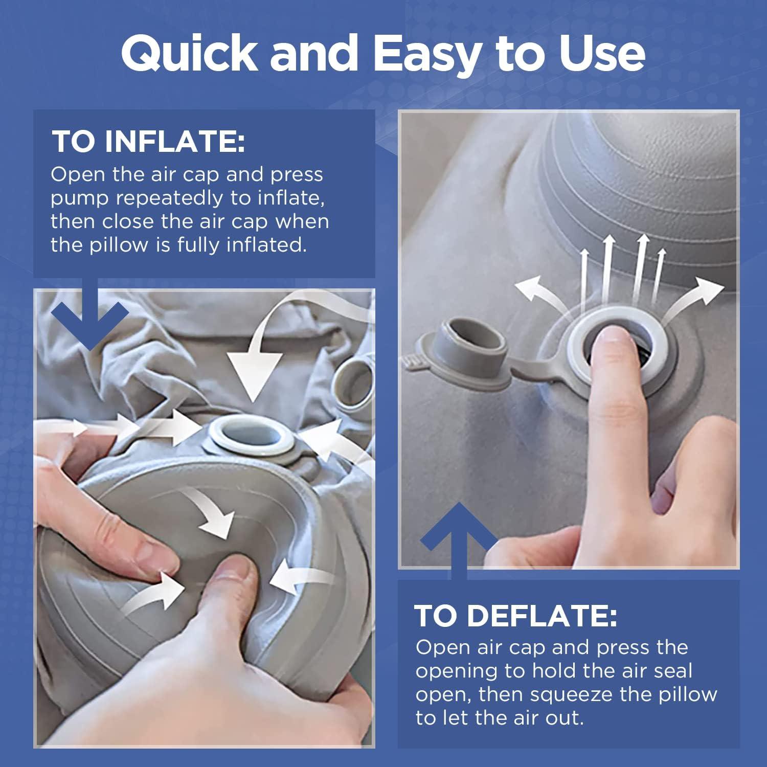 Descanso de pies inflable Aestoria para avión y niños - Gris