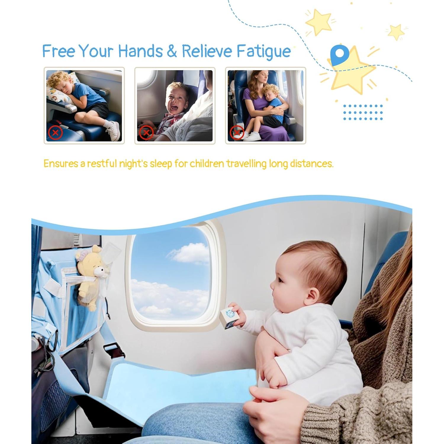 Cama de avión portátil Ravasen para niños 0.51 kg azul