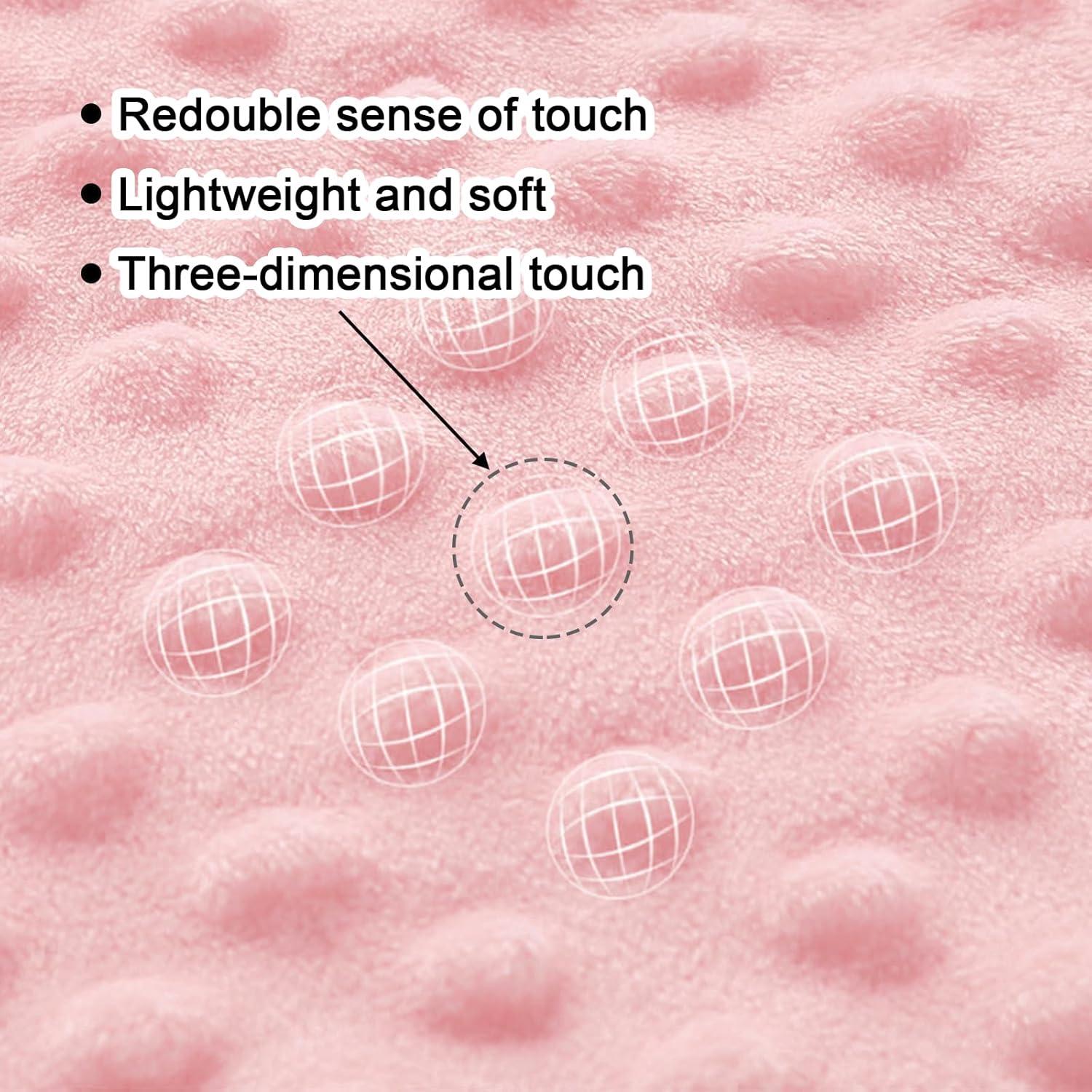 Manta de Seguridad para Bebé Yufiova Rosa 20x25 cm con Etiquetas