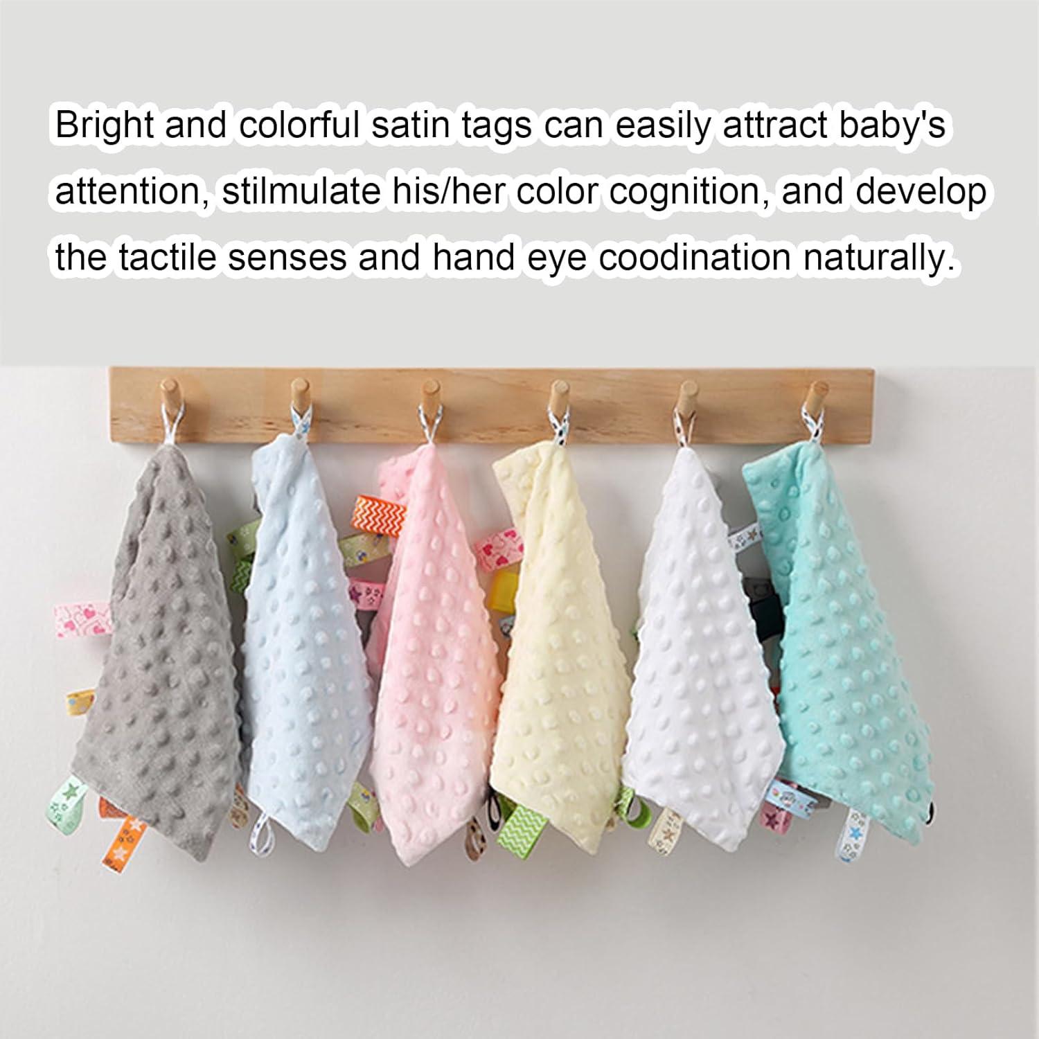 Manta de Seguridad para Bebé Yufiova Rosa 20x25 cm con Etiquetas