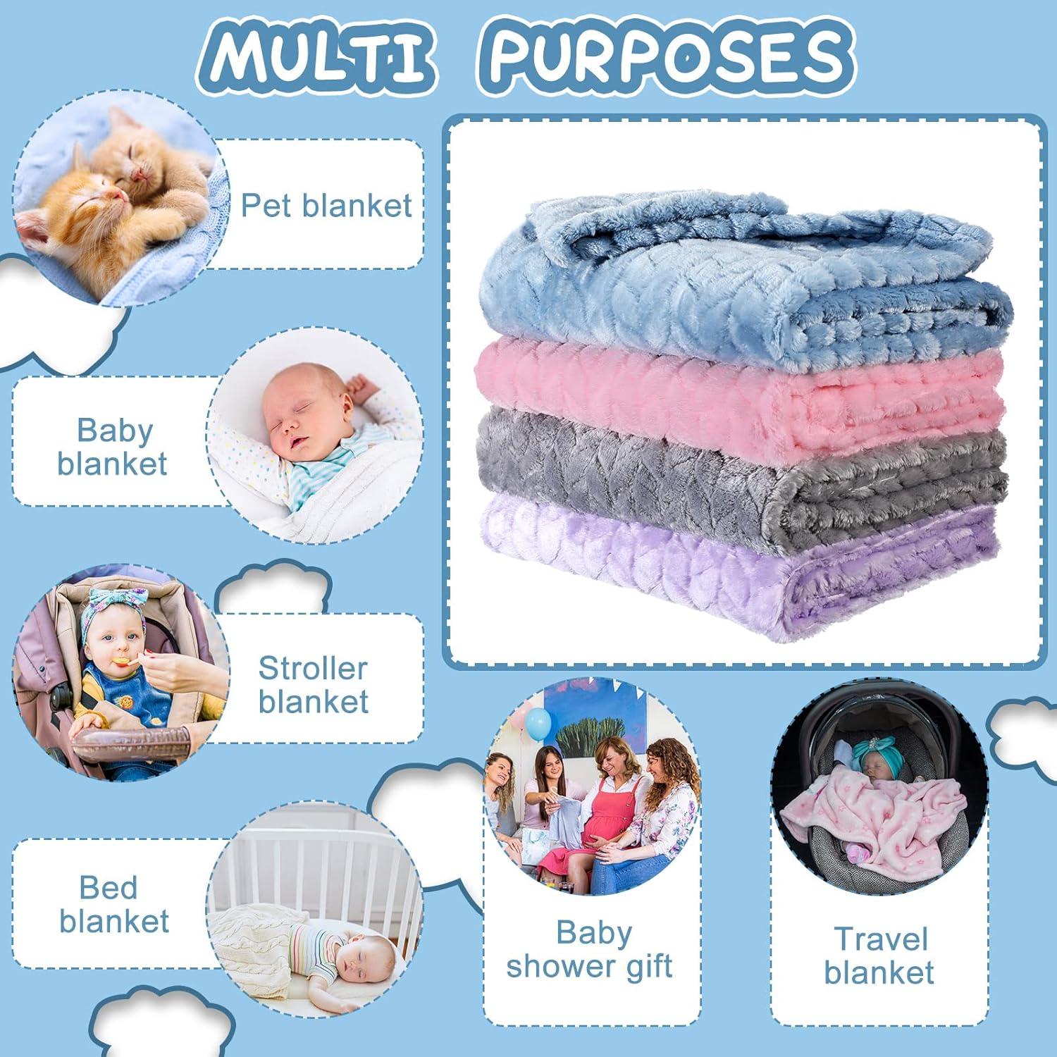 Manta Suave para Bebé Frienda 4 Pcs 81x61 cm Color Elegante