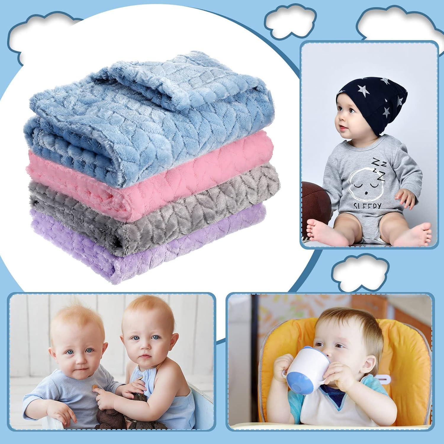 Manta Suave para Bebé Frienda 4 Pcs 81x61 cm Color Elegante